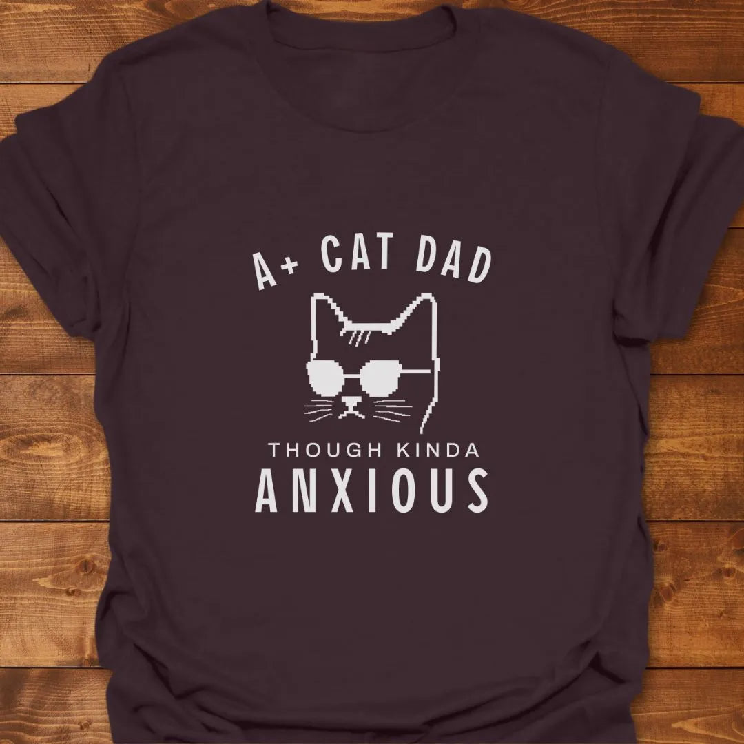 A+ Cat Dad T-shirt