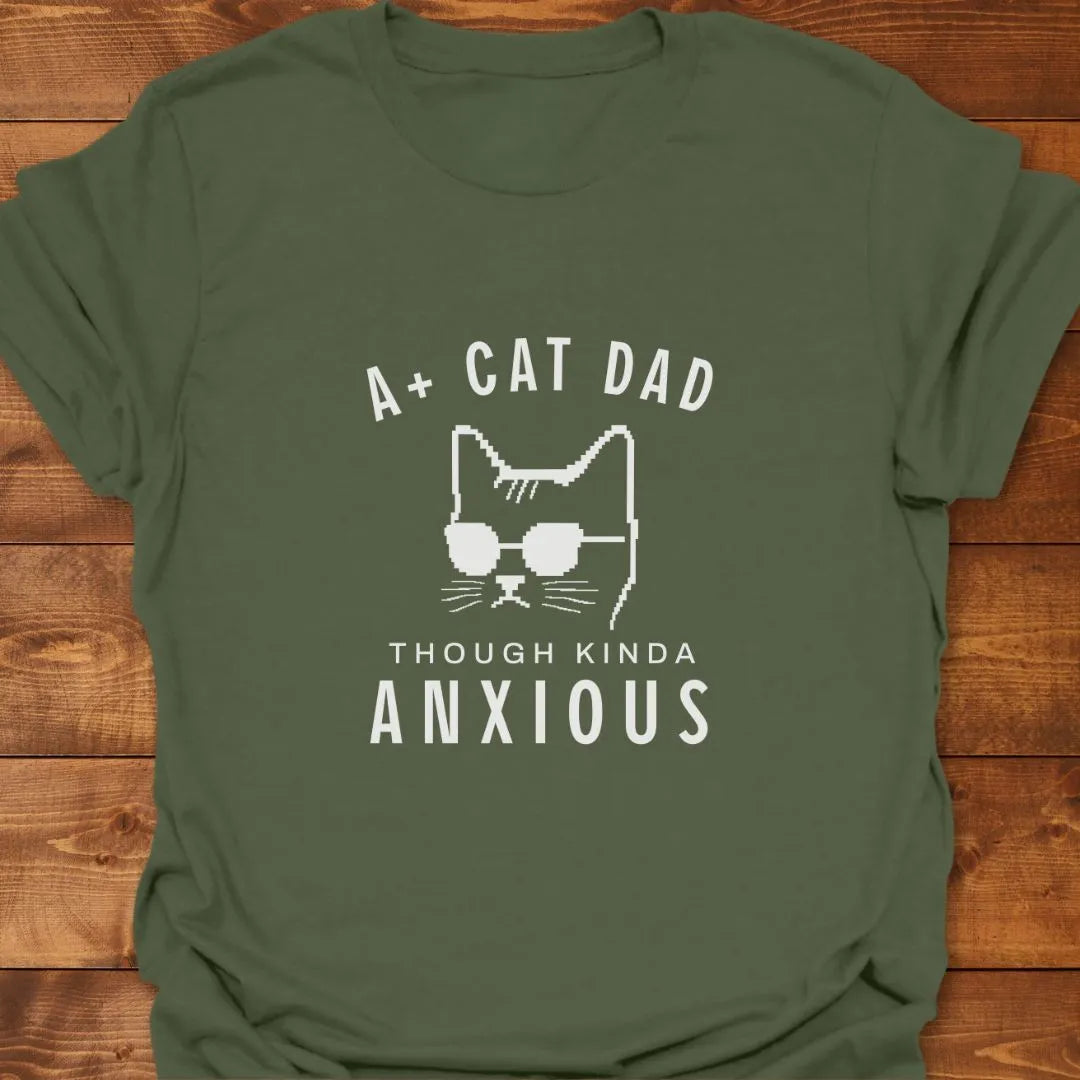 A+ Cat Dad T-shirt
